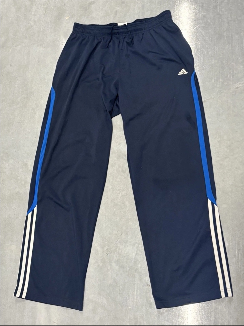 Adidas Y2K 2010 Baggy Fit Strait Leg Mens SZ.L Track  Pants Blue / White Rare